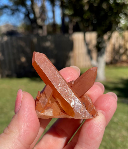 Tangerine Quartz Crystal Clusters