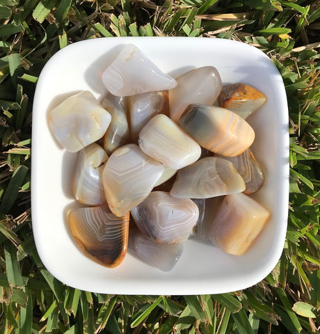 Large Banded Madagascar Agate Tumbles