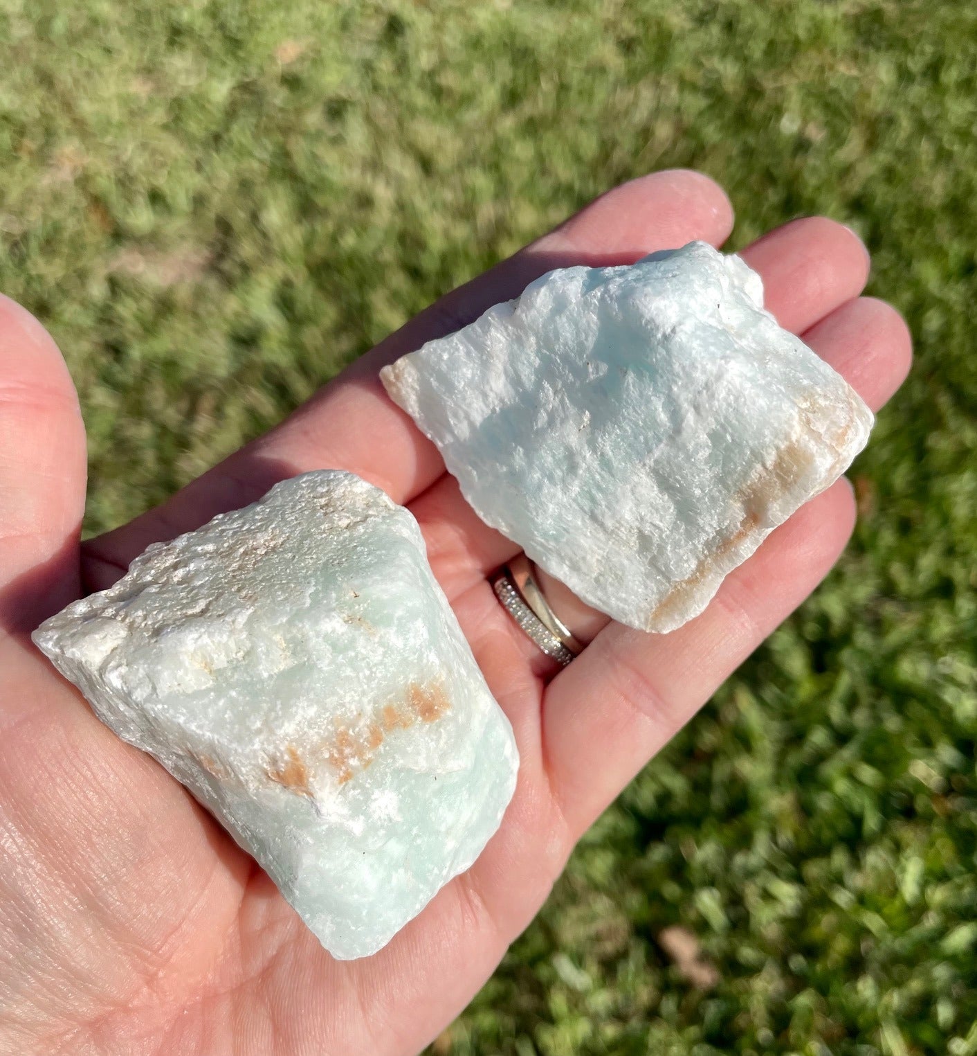 Raw Caribbean Calcite Chunks Small Large Crystal
