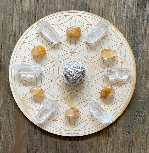 Auric Cleansing Healing Mindfulness Crystal Grid Kit