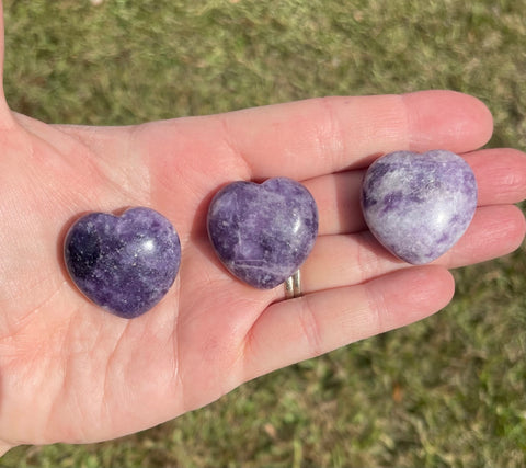 Lepodolite Crystal Heart