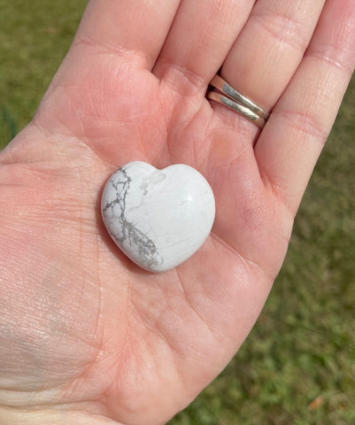 Howlite Crystal Heart