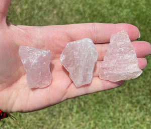 Raw Rose Quartz Chunks