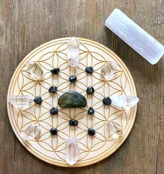 Magical Development and Protection Crystal Grid Kit