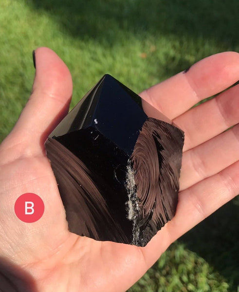 Black Obsidian Polished Point