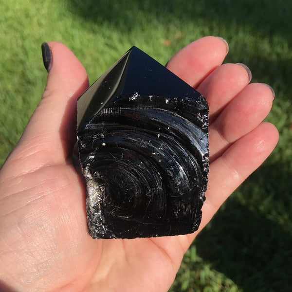 Black Obsidian Polished Point