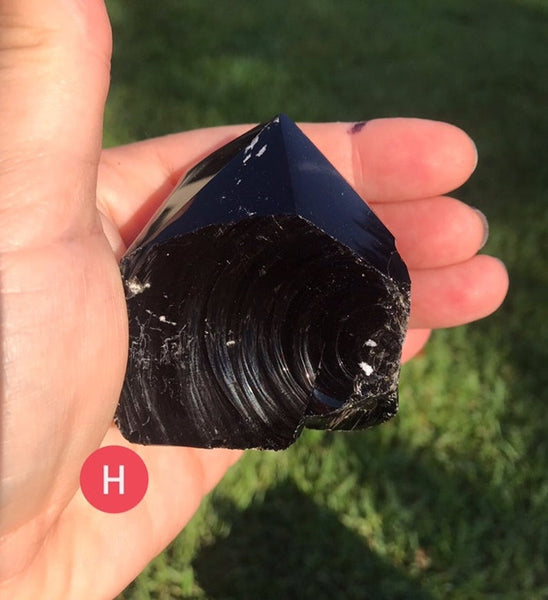 Black Obsidian Polished Point