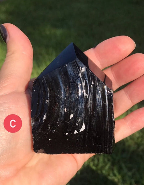 Black Obsidian Polished Point